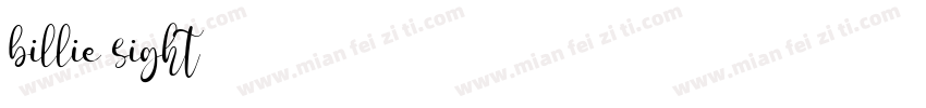 billie sight字体转换